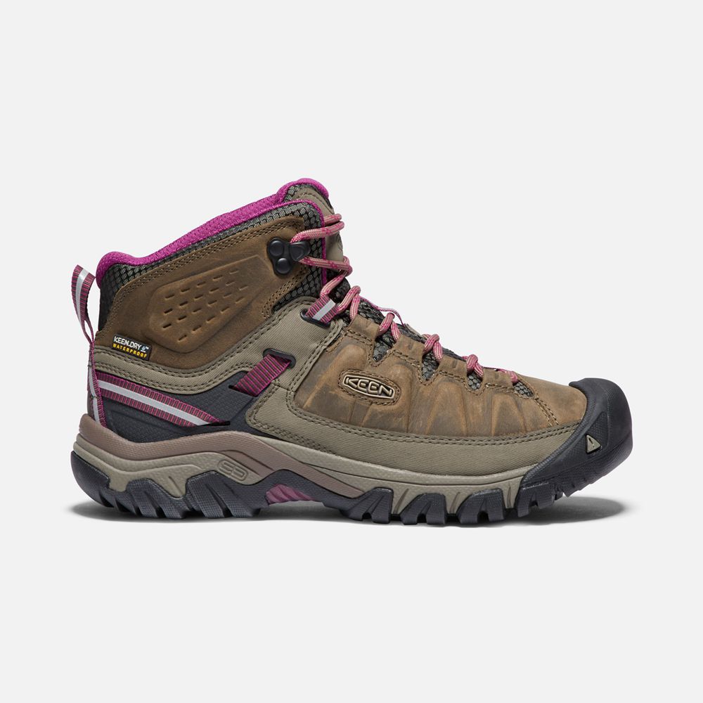 Keen Outdoor Bot Kadın Kahverengi - Targhee Iii Waterproof Mid - Türkiye IWLQ71428